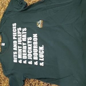 KENTUCKY DERBY Short Sleeve Green Tshirt 145th  Derby‎ Size  Large 100% Cotton